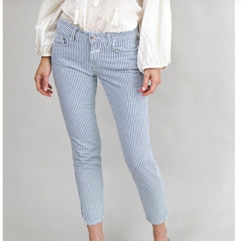 Closed Baker Striped Cropped‎ Jeans Low Rise Preppy Luxury Nautical